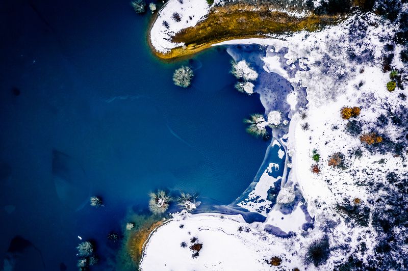 drone photo Frozen фото превью