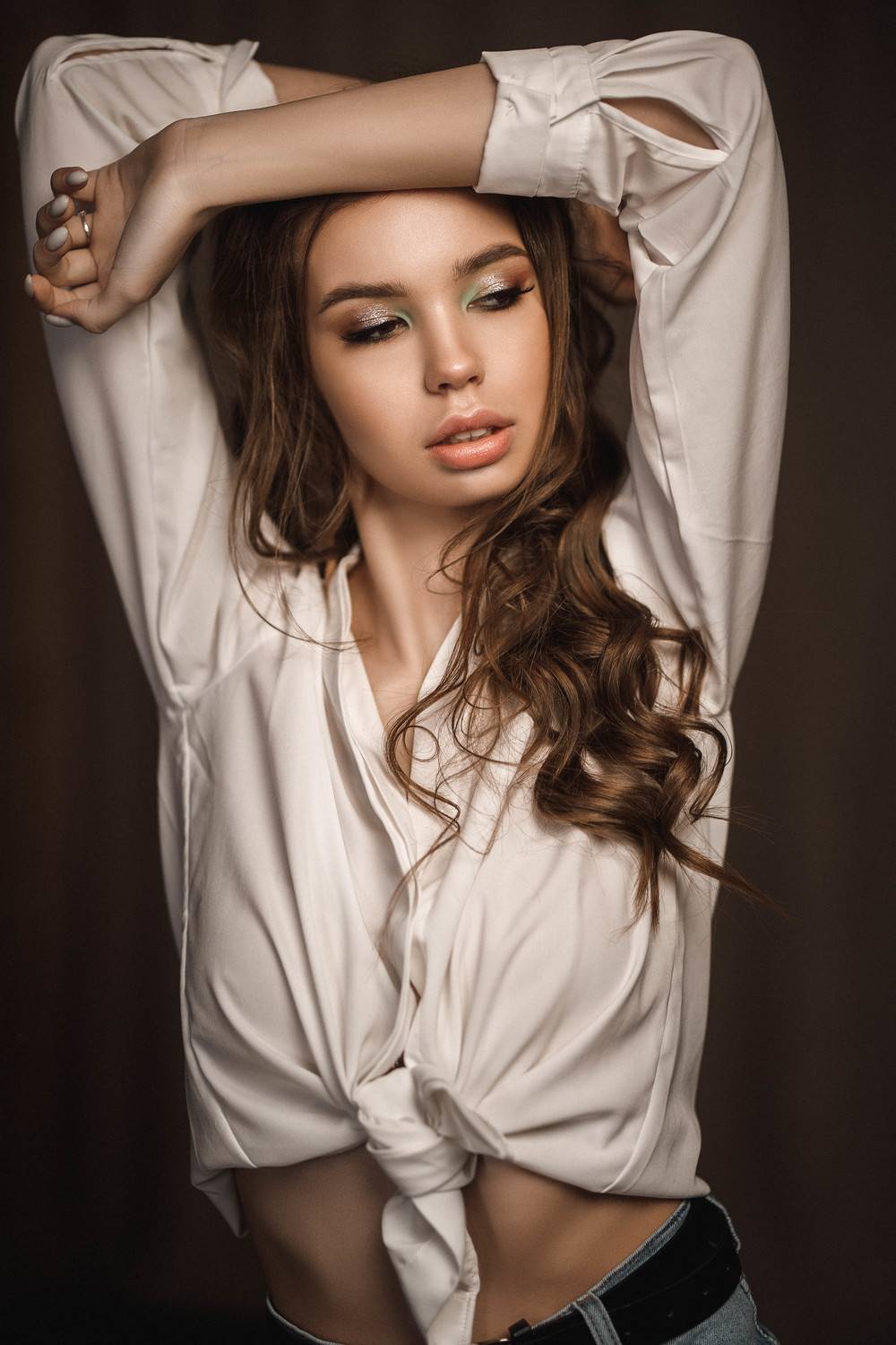 девушка, модель, портрет, фотосессия, студия, макияж, гламур, girl, model, modeling, young, portrait, make-up, творческий портрет, женский портрет, woman, young woman, glamour, постановка, постановочная фотография, fashion, Владимир Васильев