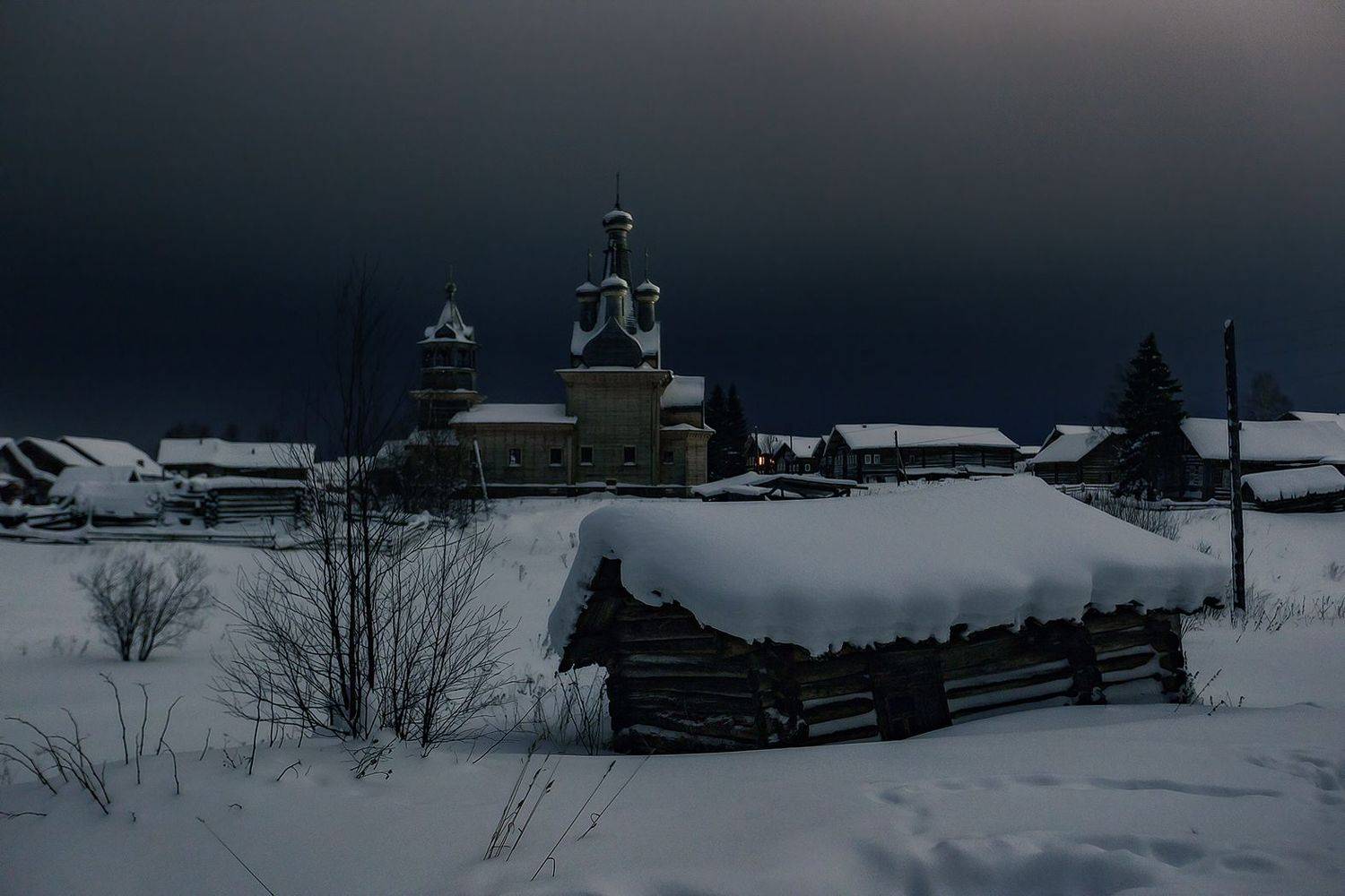 кимжа, снег, ночь, Владимир Липецких