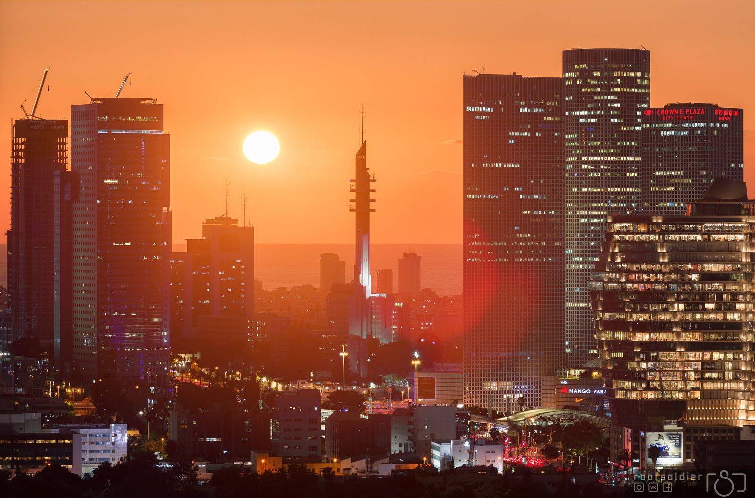 Tel aviv, Israel, sunset, city, urban, architecture, cityscape, colorful, Голубев Алексей