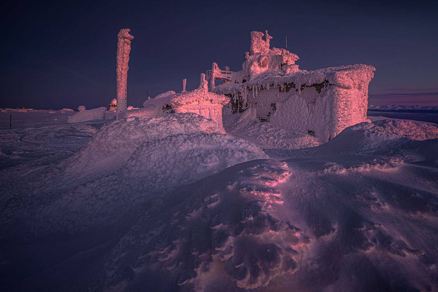 landscape, nature, scenery, bw, black&white, winter, evening, ice, sunset, hut, house, snow, frost, peak, mountain, vitosha, bulgaria, Александър Александров