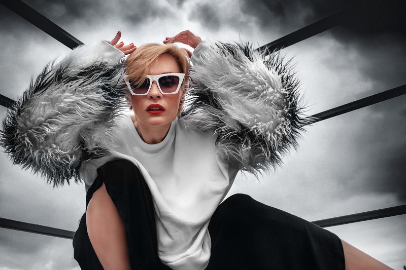 фешен , портрет , девушка  фото превью