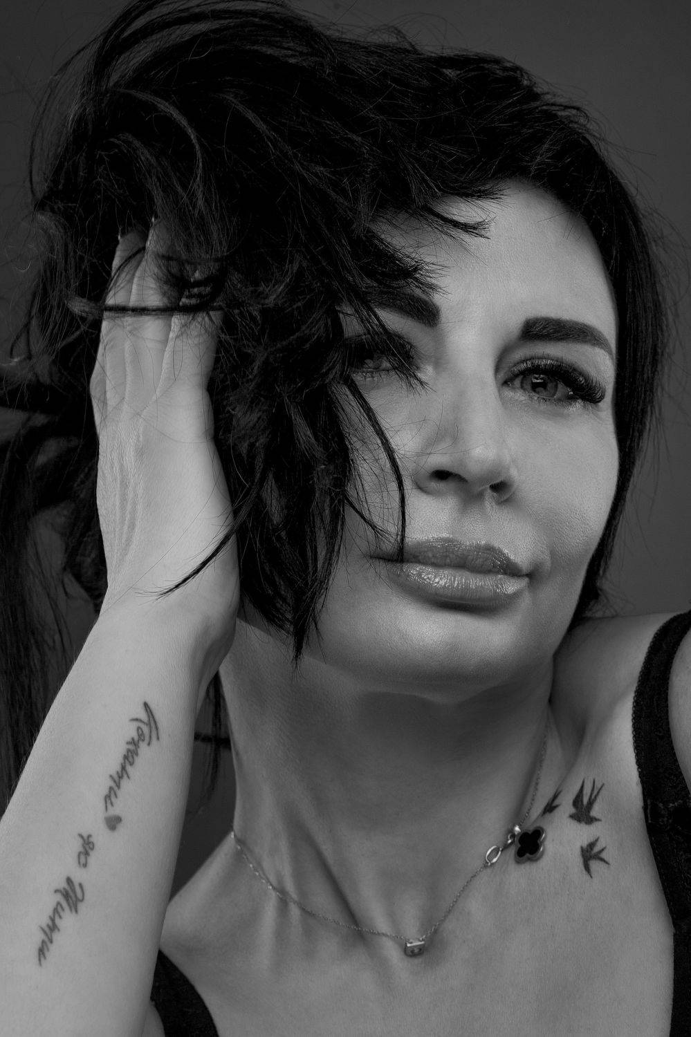 портрет, студия, девушка, чб, Евгений Дёгтев