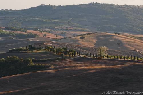 Val'd Orcia in the setting sun