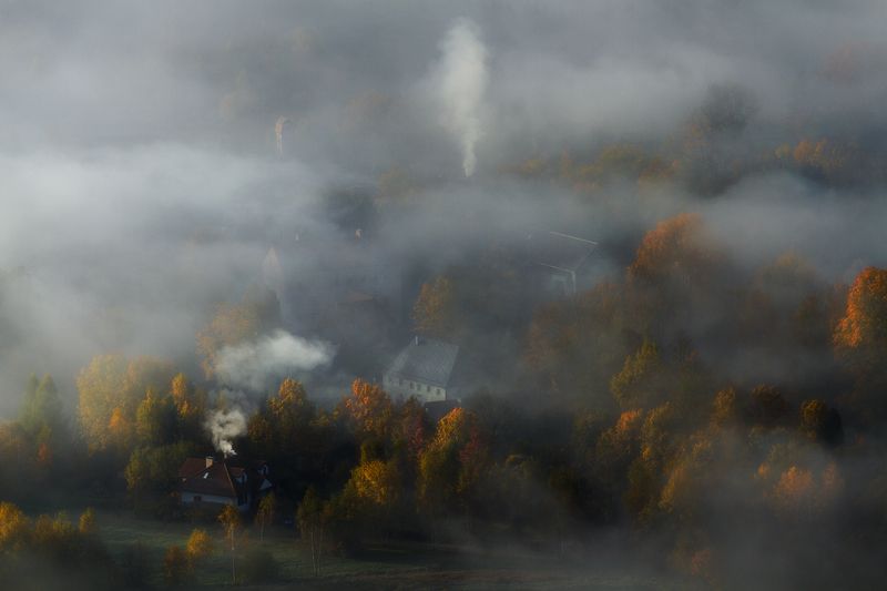 landscape,autumn,mountains,canon Flow of the Mist... фото превью
