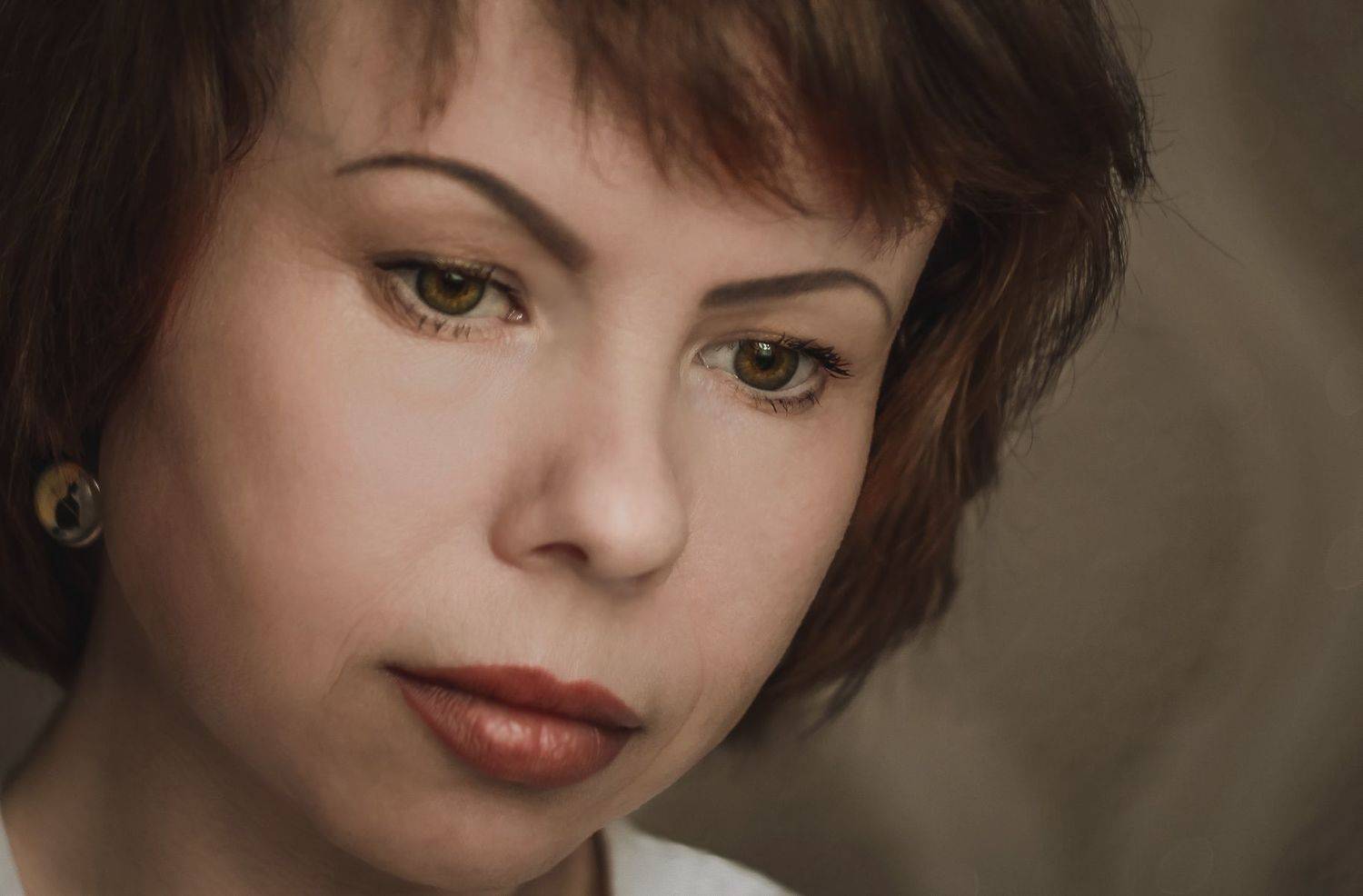портрет, женщина, улыбка, глаза, Smirnova Olga