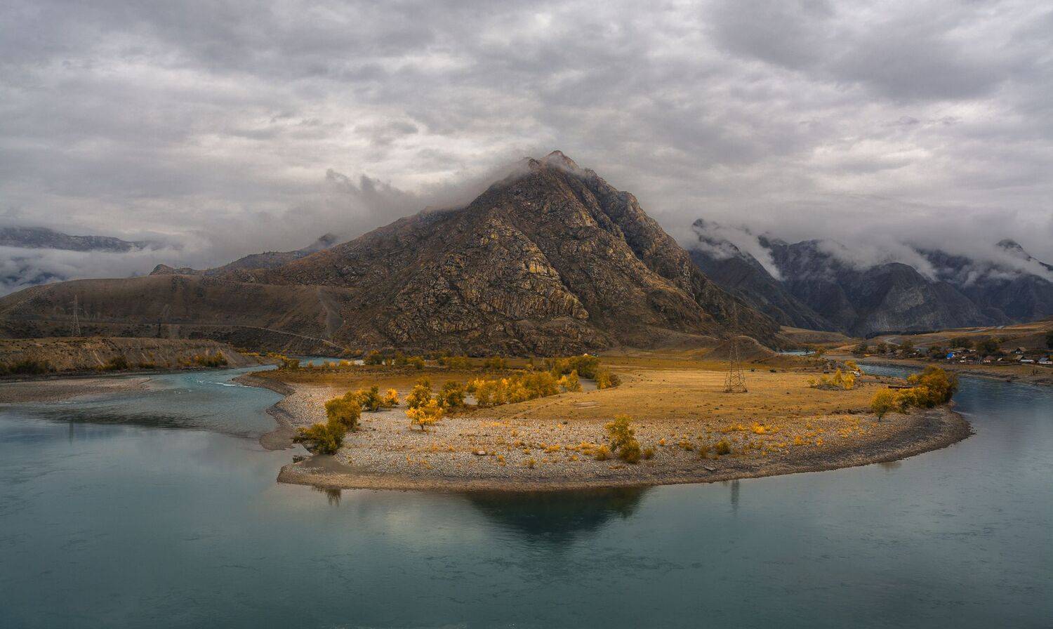 россия, горный алтай, река катунь, осень, Андрей Поляков
