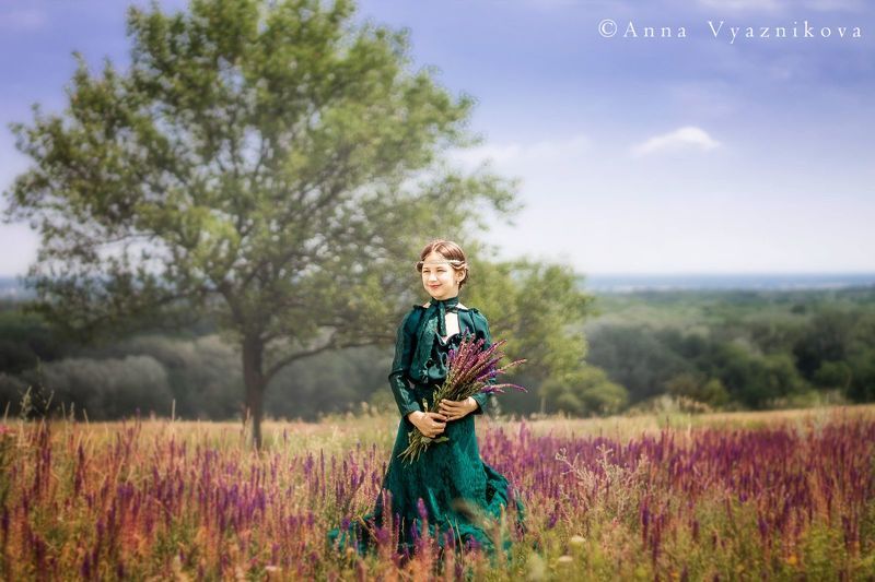 фотограф Лисичанск, летняя фотосессия, фотосессия на природе, Анна Вязникова, Лисичанск, фотограф Северодонецк, фотосессия с цветами, В поле фото превью