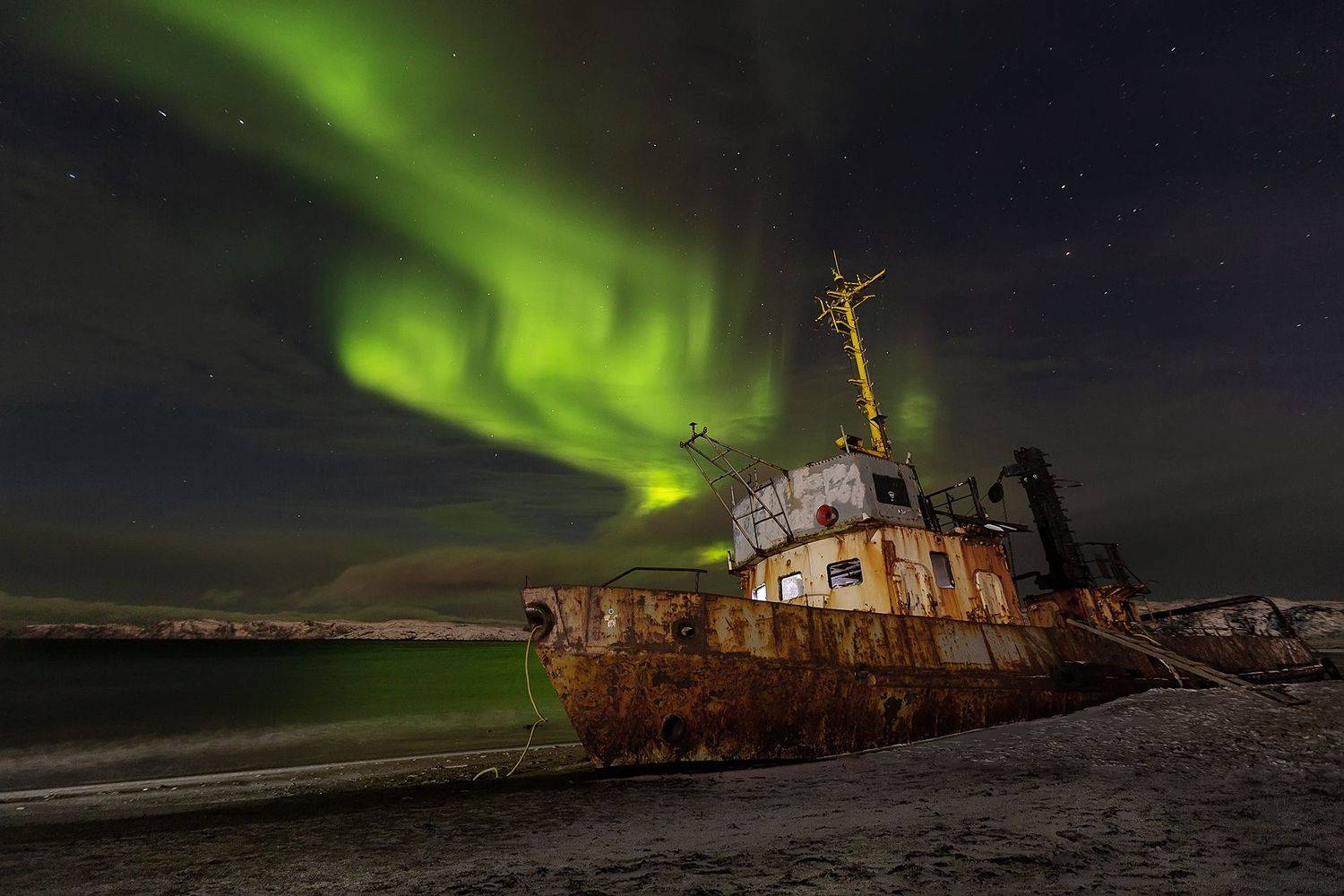 Териберка, северное сияние, Константин Маланин