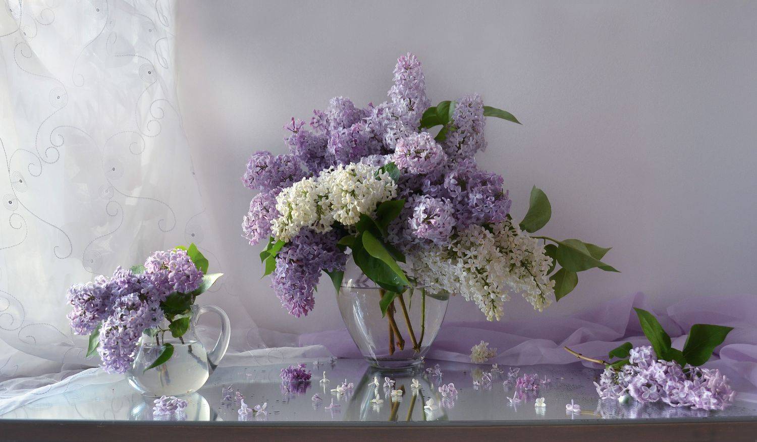 still life, натюрморт, цветы, фото натюрморт, весна, май, сирень, фарфор, настроение,  зеркало, отражение, Колова Валентина