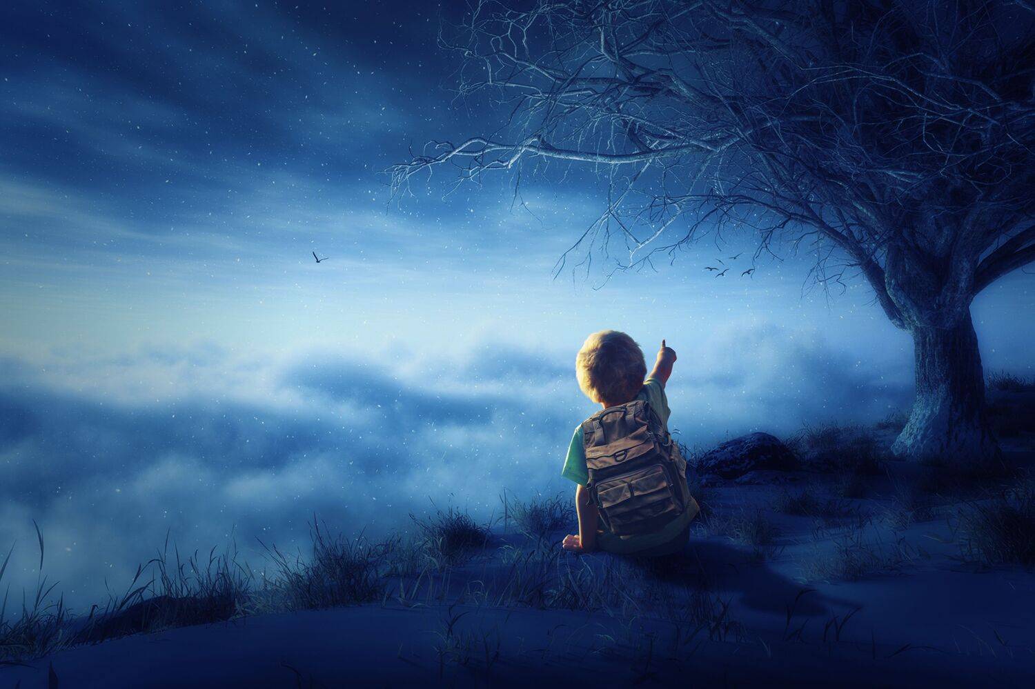 ребенок, облака, Sergii Vidov