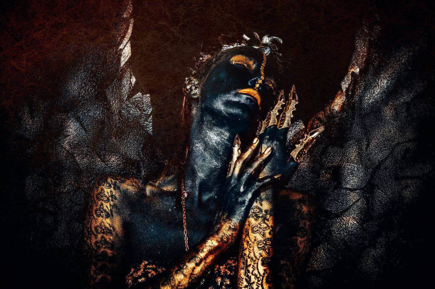 woman, portrait, conceptual, studio, bodyart, Руслан Болгов (Axe)