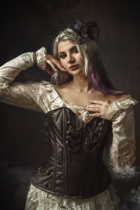 Steampunk portrait фото превью