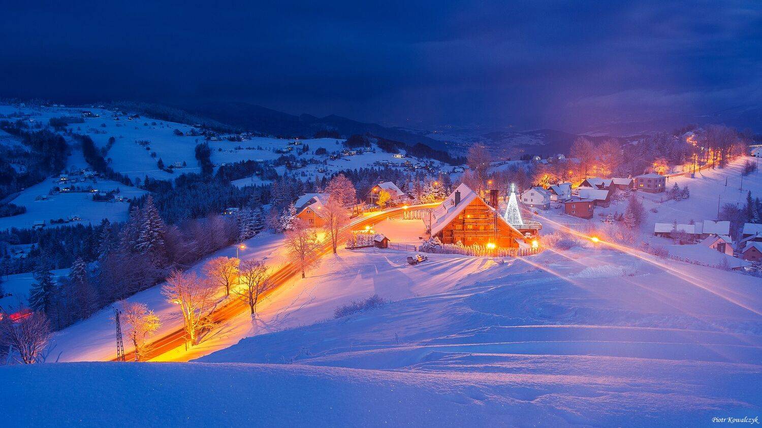 polska, zima, droga, beskid śląski, Kowalczyk Piotr