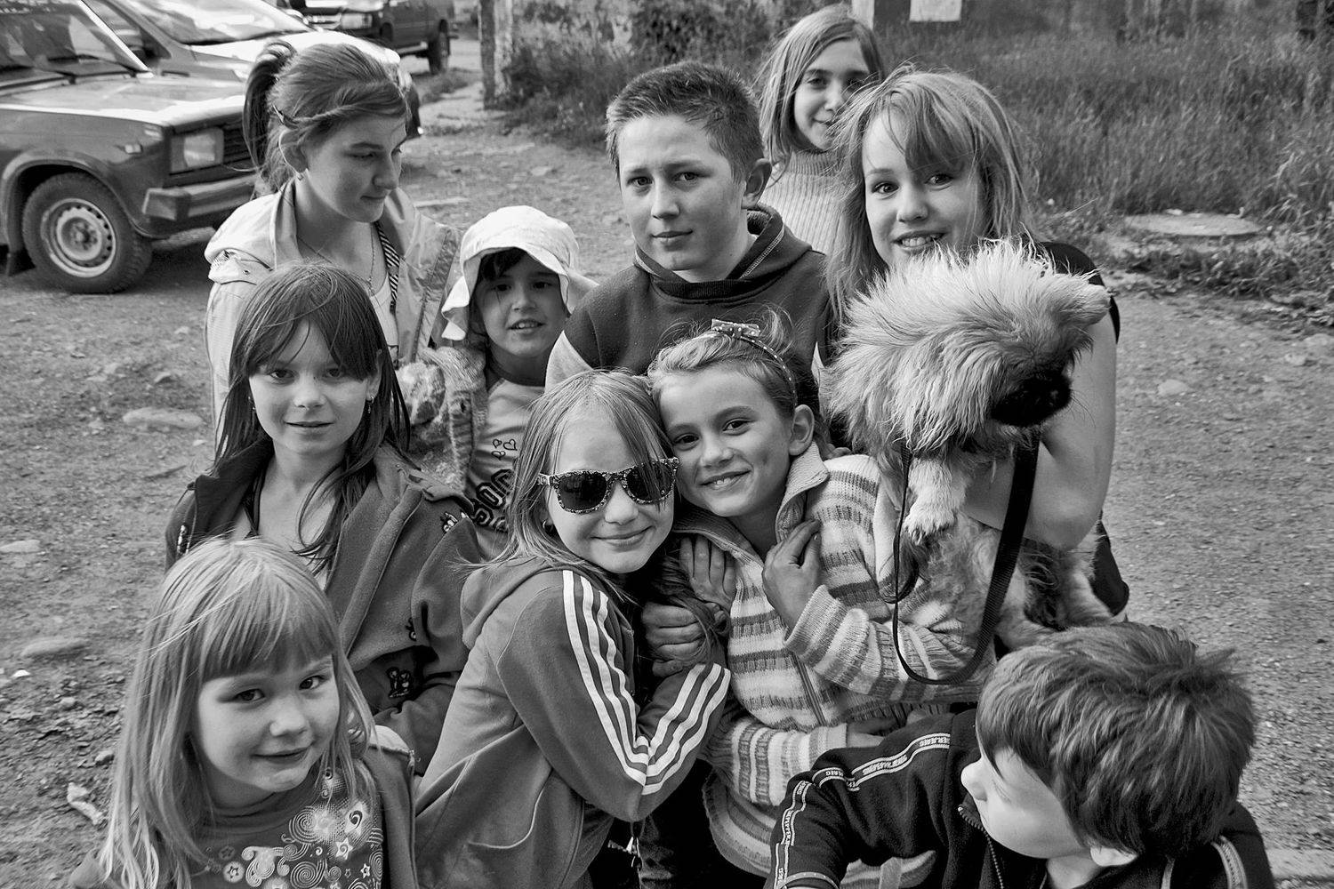 дети, лето, двор, компания, апатиты, Николай Смоляк