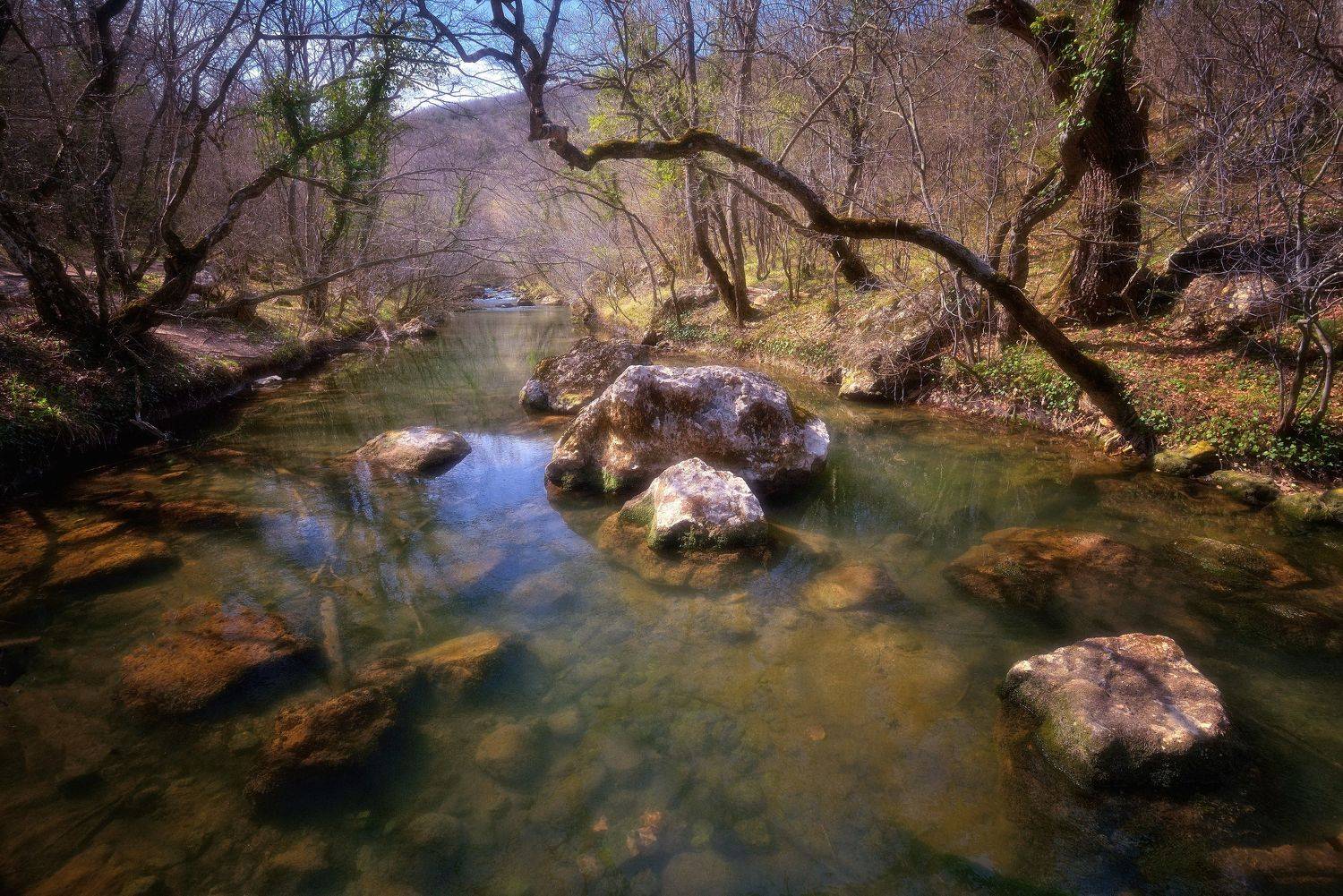 крым, пейзаж, день, горы, река, Алексей Никонов