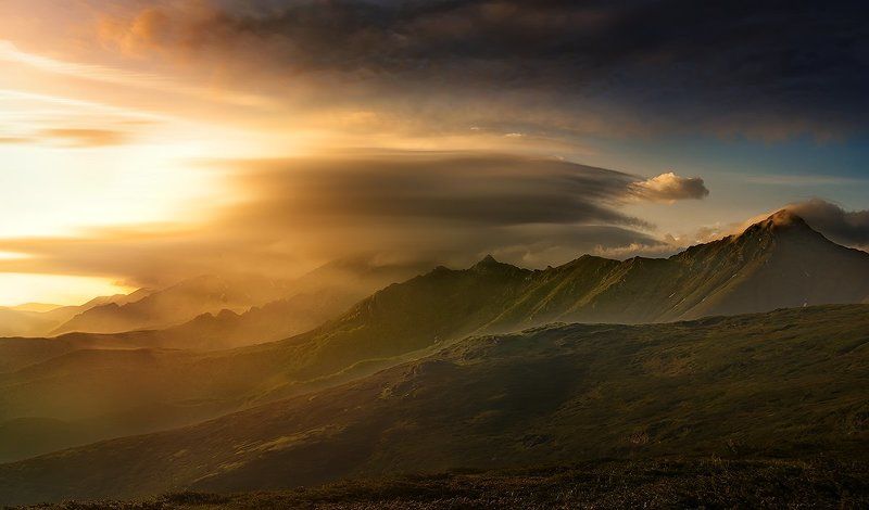 Bulgaria, Cloud, Kupena, Landscape, Mountain, Stara planina, Sunrise After the sunrise фото превью