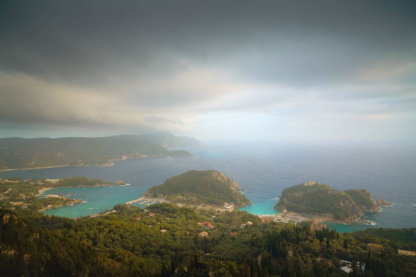 Берег, Бухта, Ветер, Греция, Корфу, Море, Небо, Облака, Остров, Палеокастрица, Пейзаж, Природа, Александр Константинов