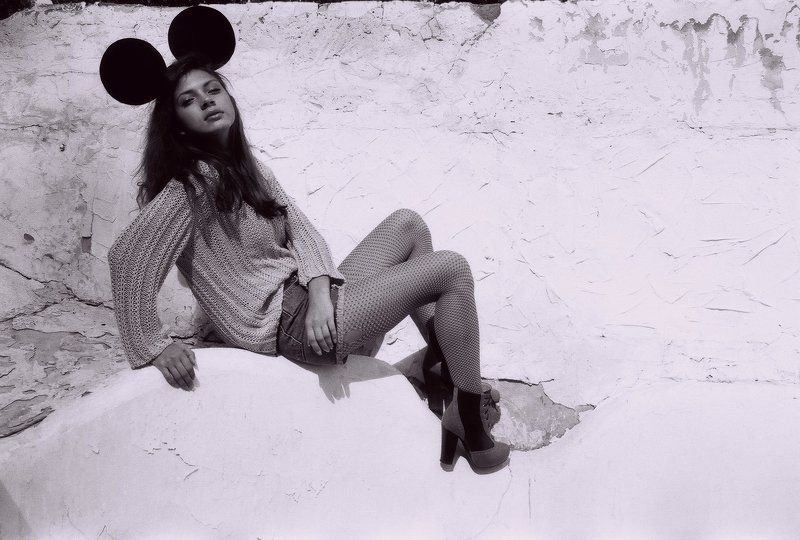 Black and white, Film, Luna, Portrait Niki фото превью