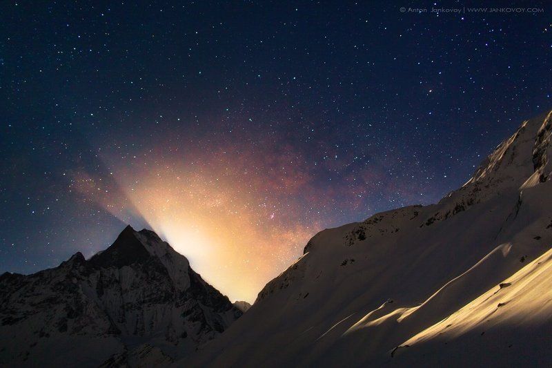 Непал, Гималаи, горы, звезды, но Moonlight Pearls фото превью