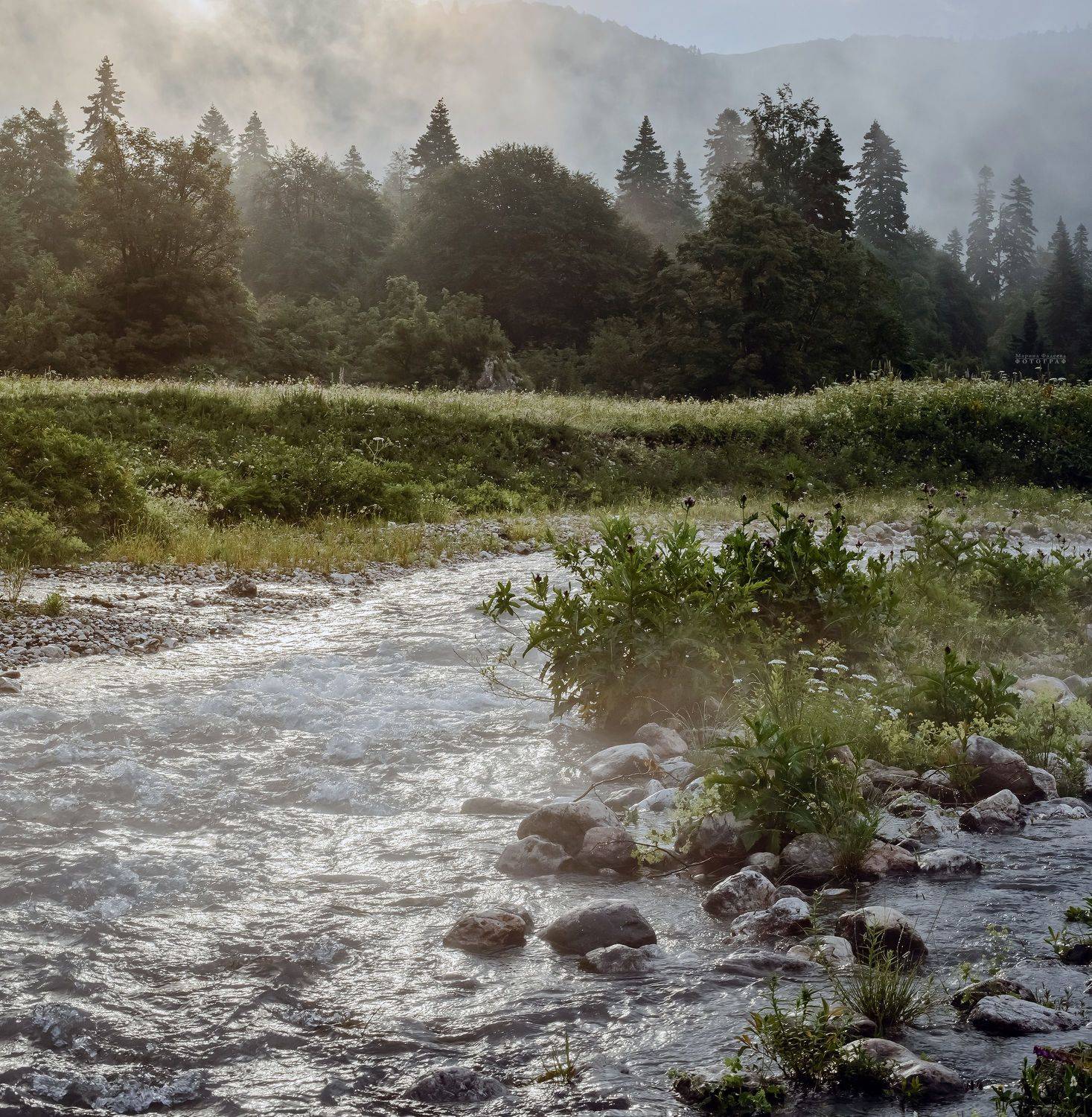 пейзаж, природа, река, адыгея, краснодарский край, Марина Фадеева