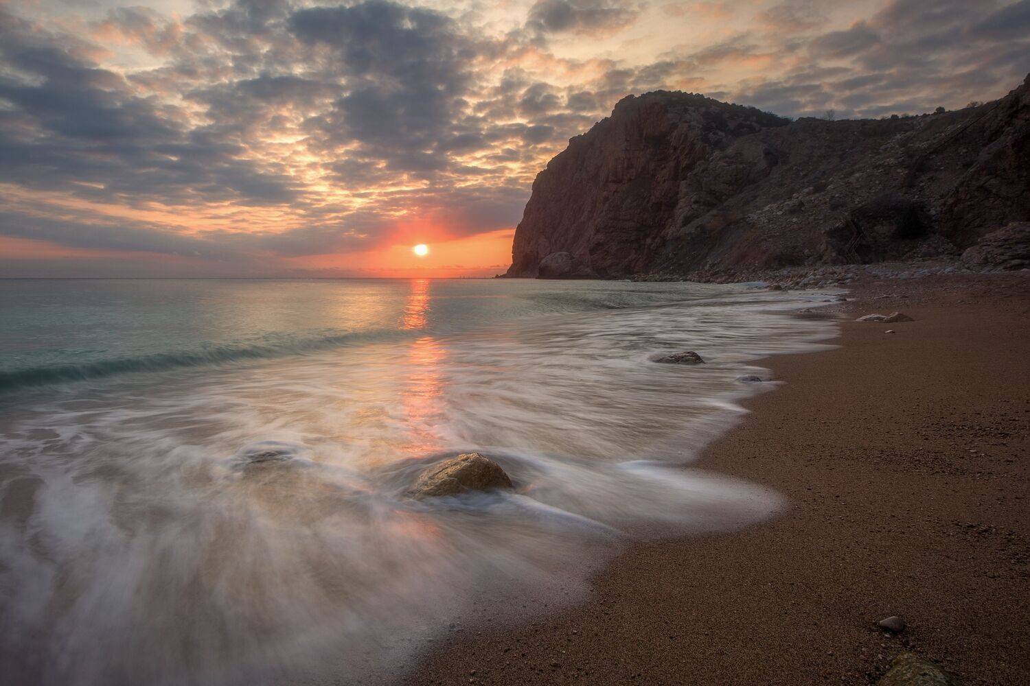 закат, пейзаж, севастополь, балаклава, зима, горы, крым, море, небо, crimea, landscape, sunset, sea, Екатерина Дмитренко