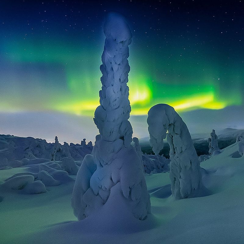 Полярный фейерверк февральской ночью! фото превью