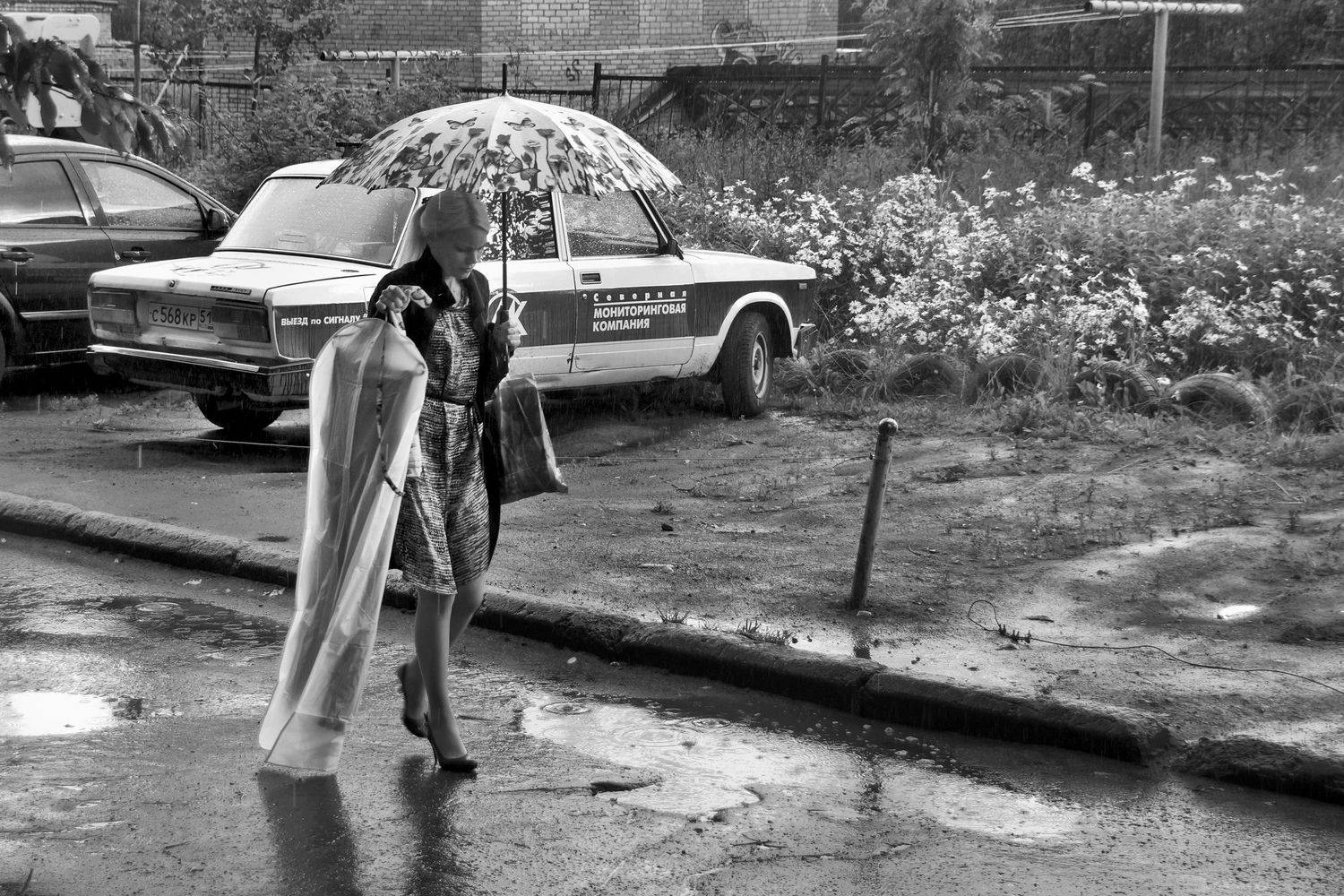 улица, дождь, танцы, город, апатиты, Николай Смоляк