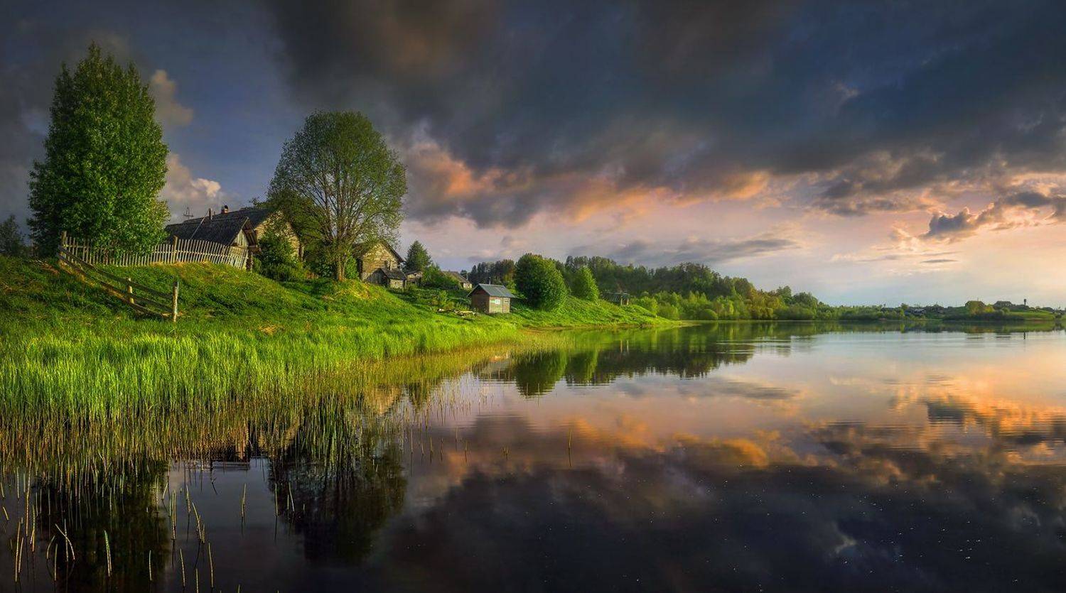 карелия, усть-река, лето, озеро, пейзаж, Александр Бархатов