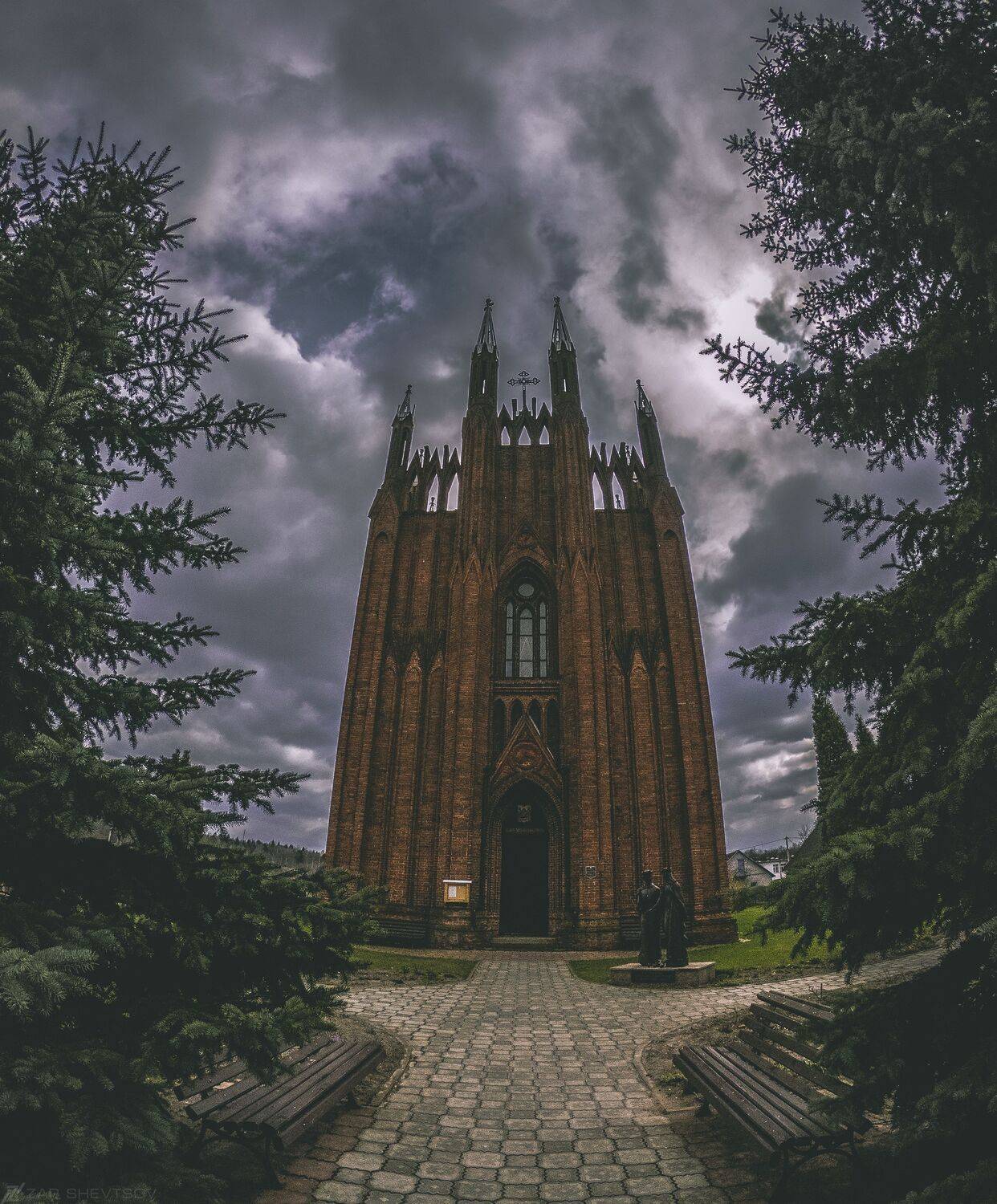 Аэрофото пейзаж город креативное необычное дрон река небо интересное профессиональное облака лето , Sergey Shevtsov