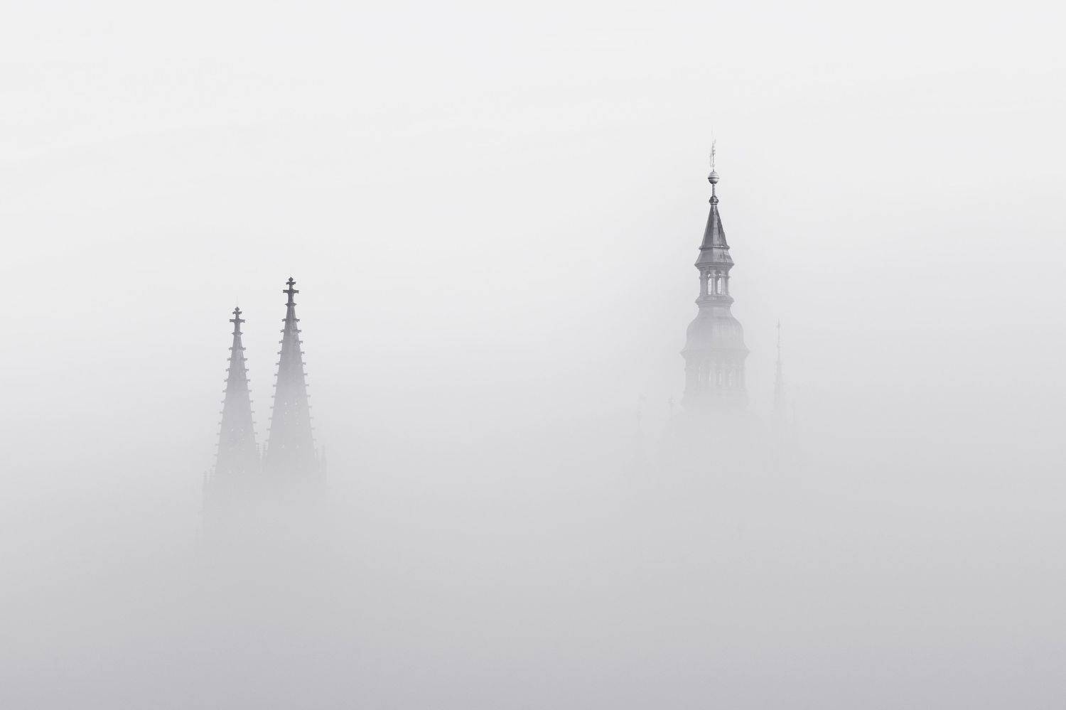 прага, рассвет, европа, город, храм,сprague, чехия, morning, europe, temple, czech republic, cityscape, city, туман, fog, Денис Полтораднев