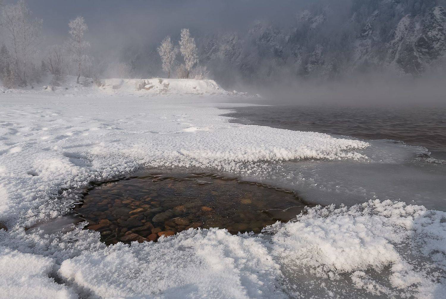 берега,  сибирь, лед, иней, Марина Фомина