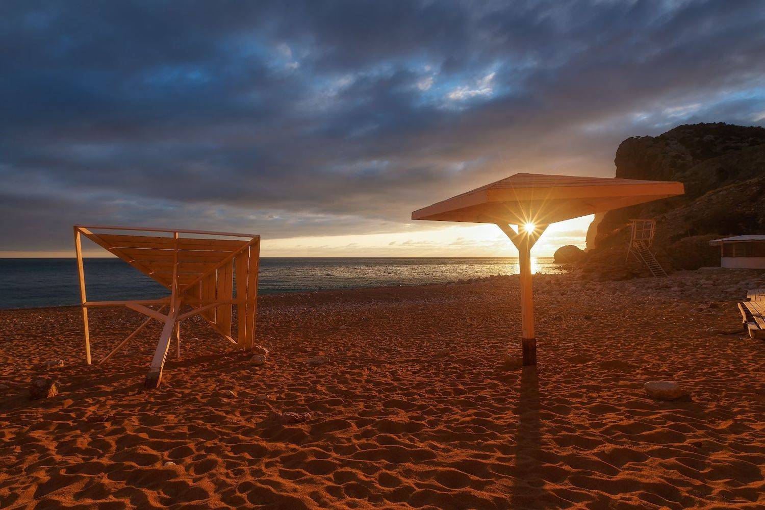 крым, балаклава, зима, море, пляж., Владимир Дубинин