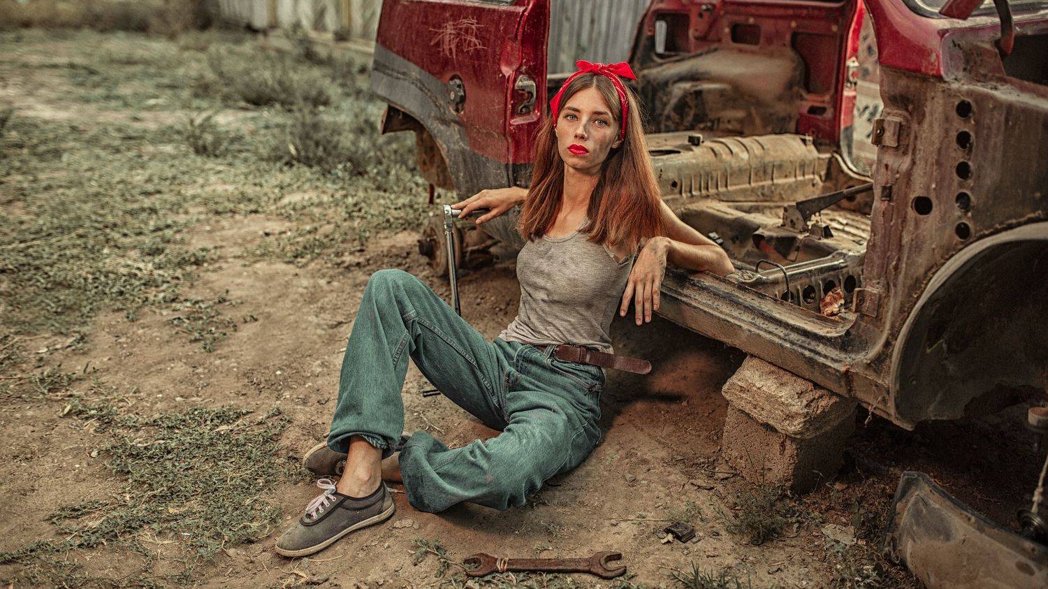 #девушка #автомобиль #механик , Алексей Кульчанов