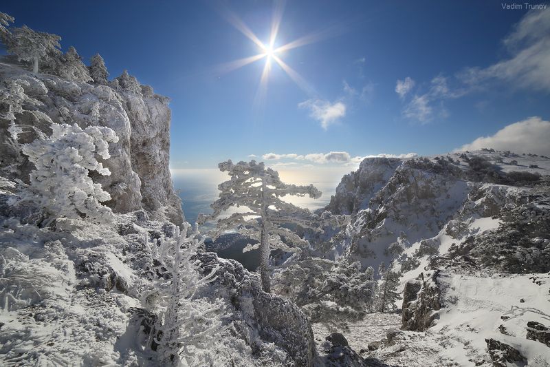 крым, ай-петри Замёрзший Ай-Петри фото превью