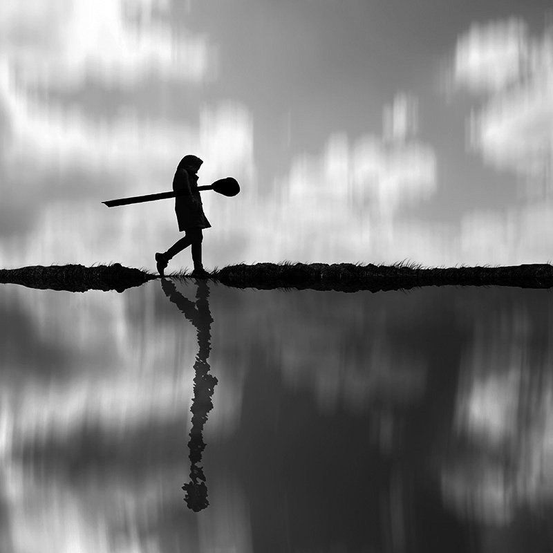 concept, conceptual, creative, fine, fine art, milad safabakhsh, reflection Keep walking even if it hurts фото превью