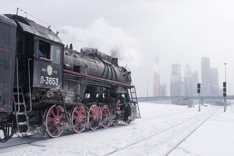 Л-3653, Лебедянка, МКЖД, Москва, Москва-сити, Паровоз Между прошлым и будущем фото превью