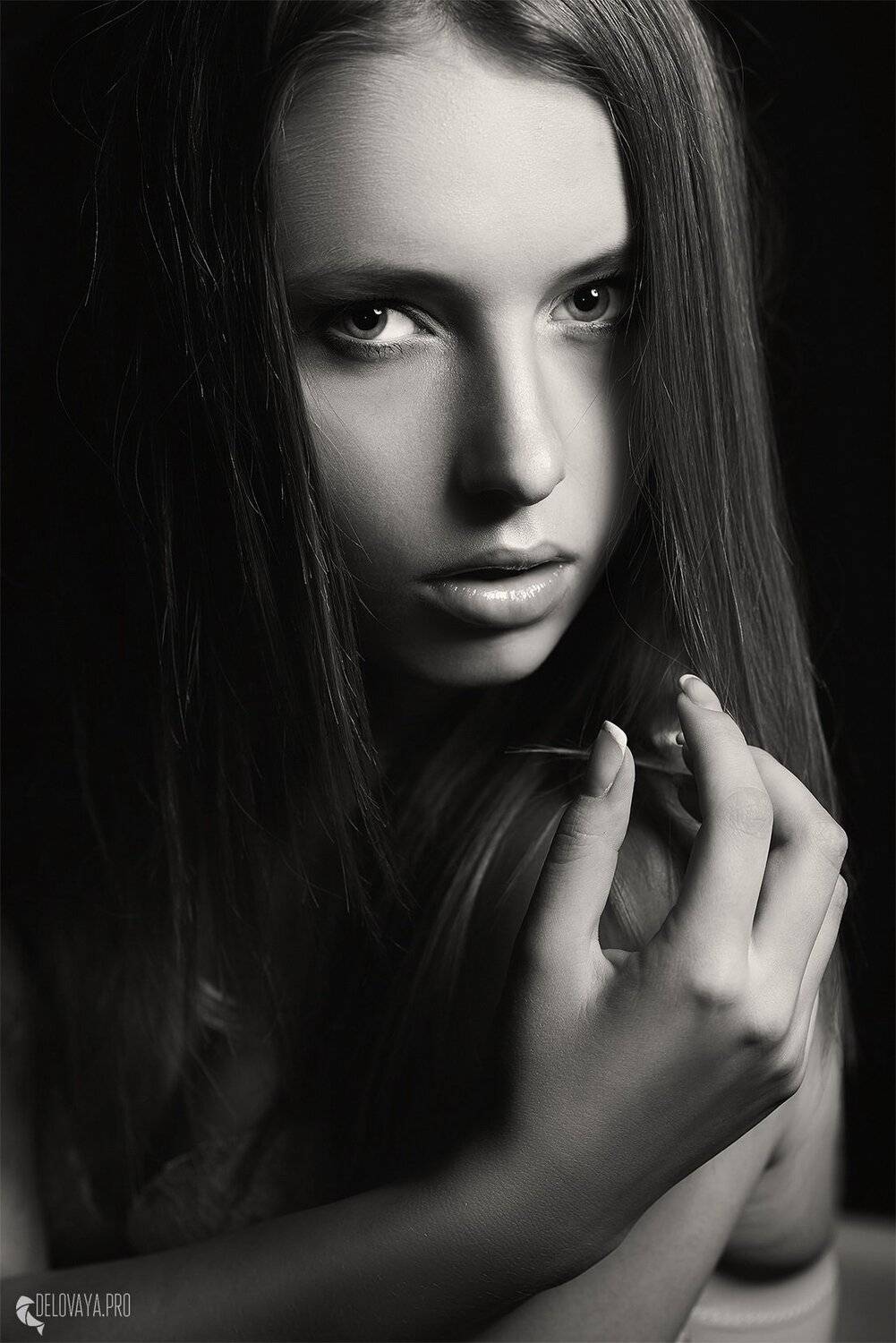Девушка, Портрет девушки, Черно-белое, Матвеева Вероника
