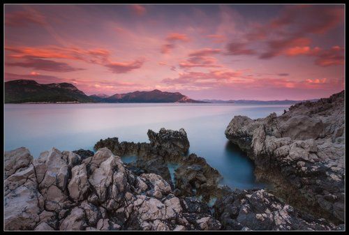 ... про закат в бухте Трстеника...