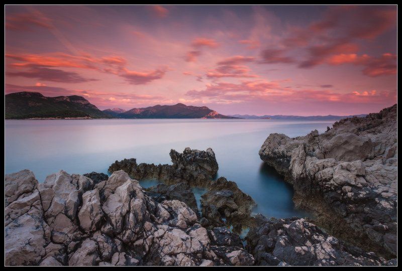 хорватия, трстеник, бухта, море, закат, croatia, trstenik, sea, sunset ... про закат в бухте Трстеника... фото превью
