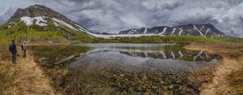 горы, кольский п-ов, лето, люди, небо, озеро, панорама, пейзаж, природа, путешествие, север, туризм, хибины Хибины фото превью