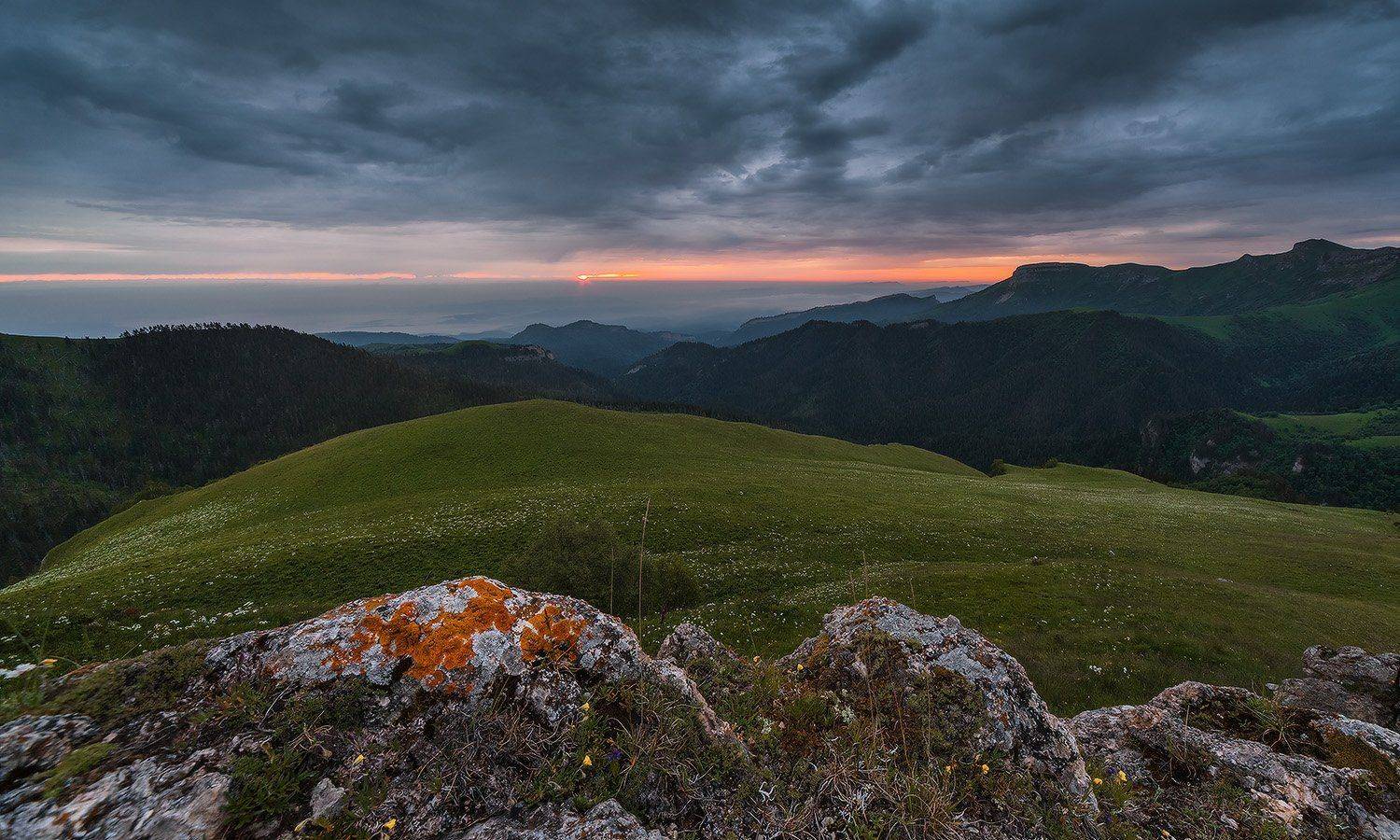 западный, кавказ, малый, бабук, лето, июнь, рассвет, Николай Мысливцев