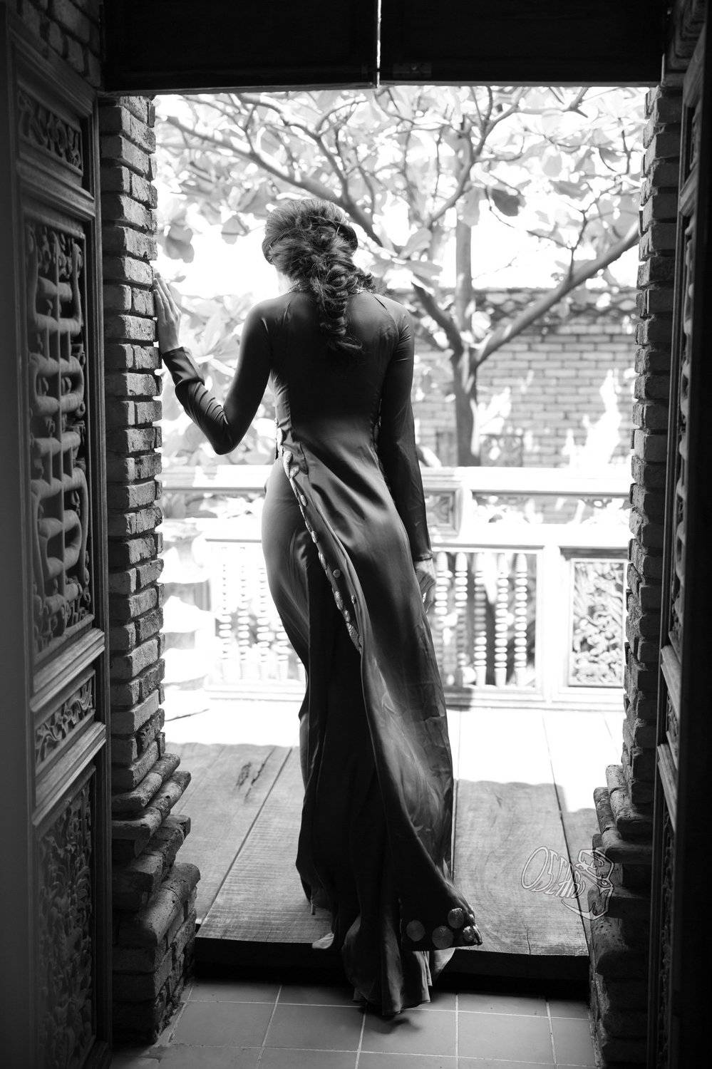 ?o d?i, Ao dai, B&w, Bw, Oscar Nguyen