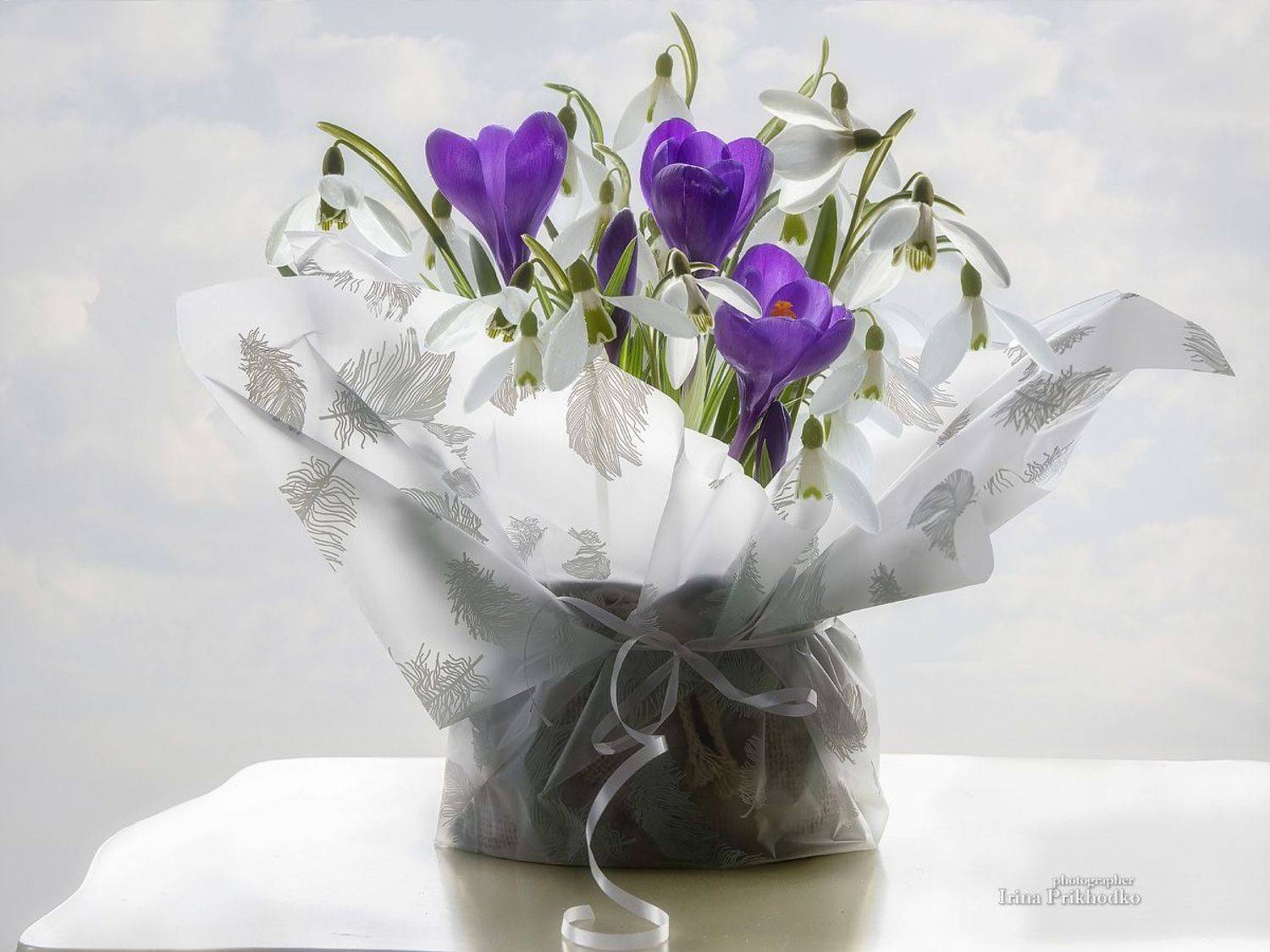 натюрморт, букет, весенние цветы, подснежники, Приходько Ирина