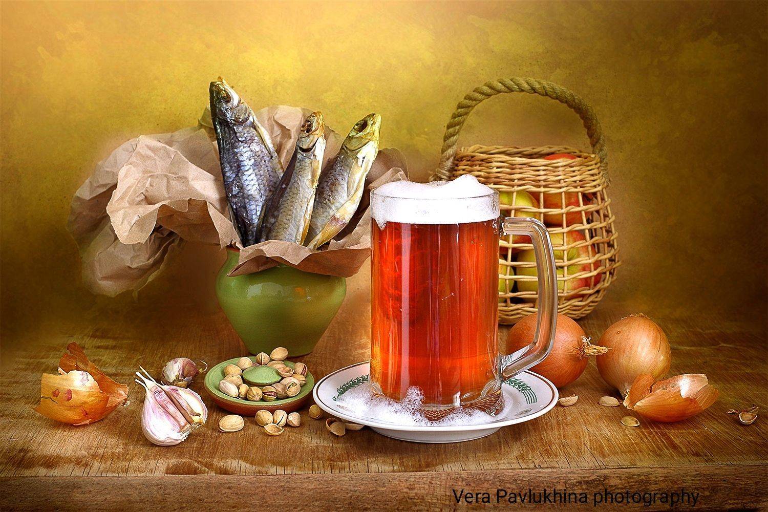 пиво, рыба, натюрморт, вера павлухина,, Вера  Павлухина
