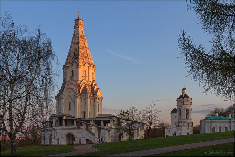 коломенское, храм, вечер, архитектура Коломенское. Храм Вознесения. фото превью