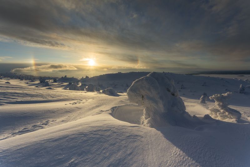 Солнечное гало за полярным кругом фото превью