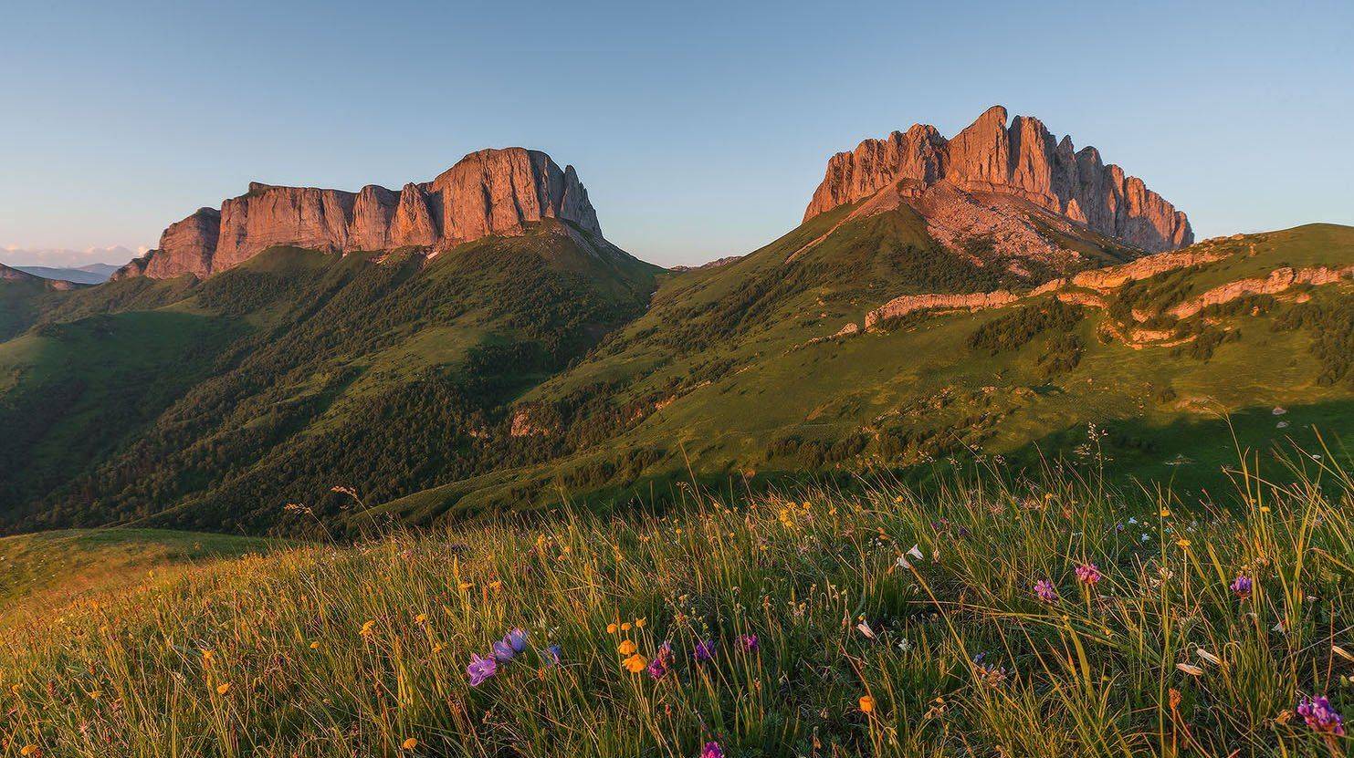 западный, кавказ, ачешбок, лето, июнь, рассвет, Николай Мысливцев