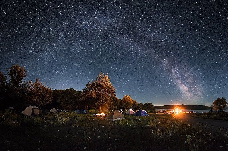 Camp, Dam, Fire, Lake, Milky way, Night, Stars Beneath The Stars We Dance фото превью