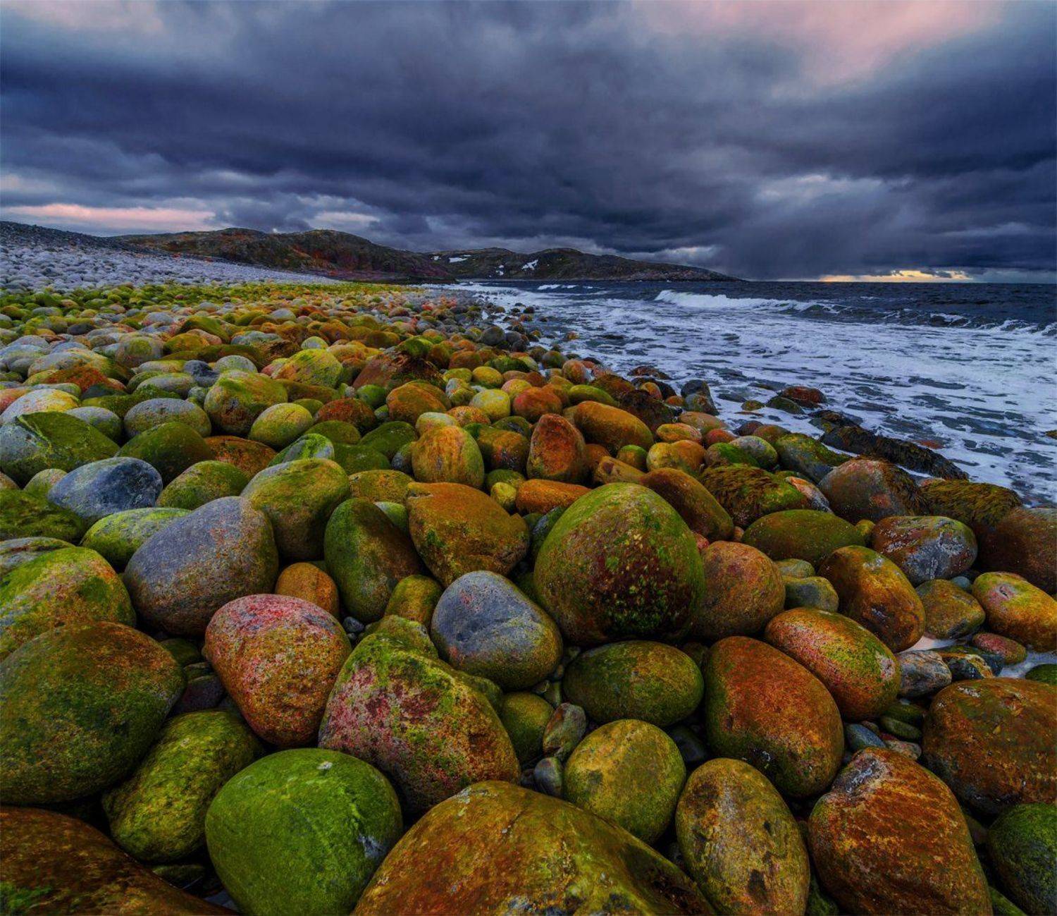 баренцево море, берег, кольский п-ов, лето, море, небо, ночь, панорама, пейзаж, природа, север, Альберт Беляев